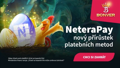 Nová platební metoda NeteraPay na Online Casinu Bonver