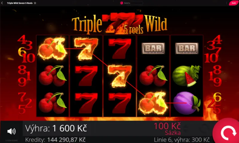 expanding wild screenshot hry, sedmy, třešně, ovocne symboly