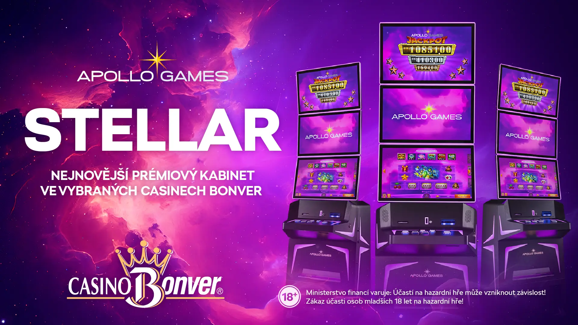 STELLAR přistává v Casinech Bonver – objevte novou dimenzi zábavy!