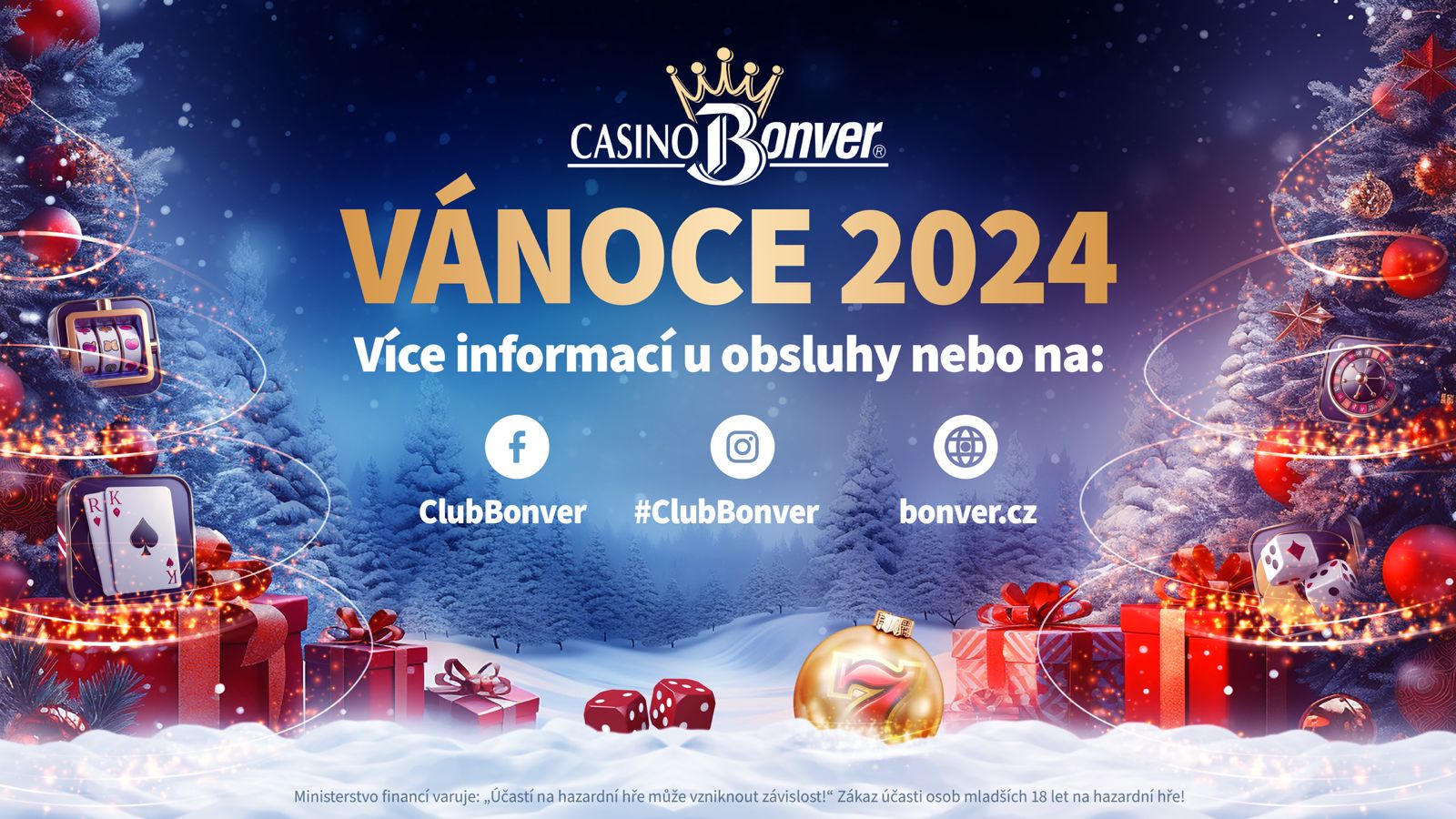 Adventní nadílka u Bonveru: Soutěže, bonusy a jackpoty až za 350 000 Kč!
